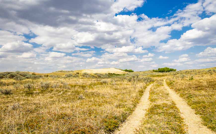 Roads through the Great Sandhills; it is low density ranching country