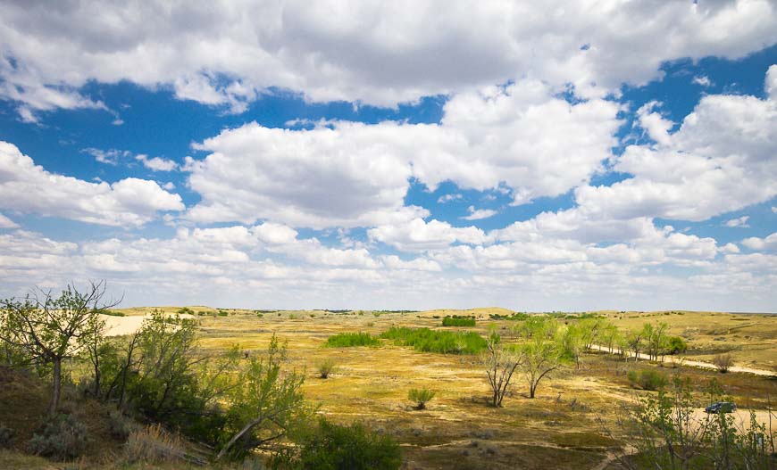 Beautiful prairie skies over the Great Sand Hills