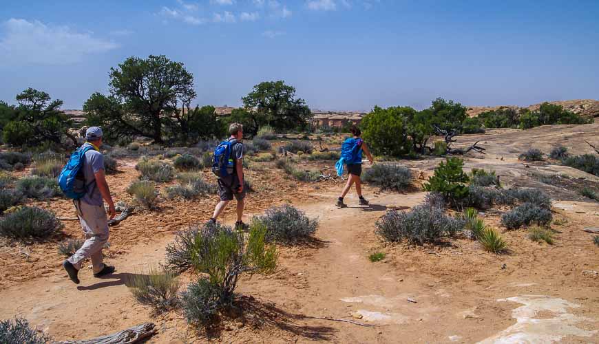 The hiking is easy in the Needles District - but don't forget the water