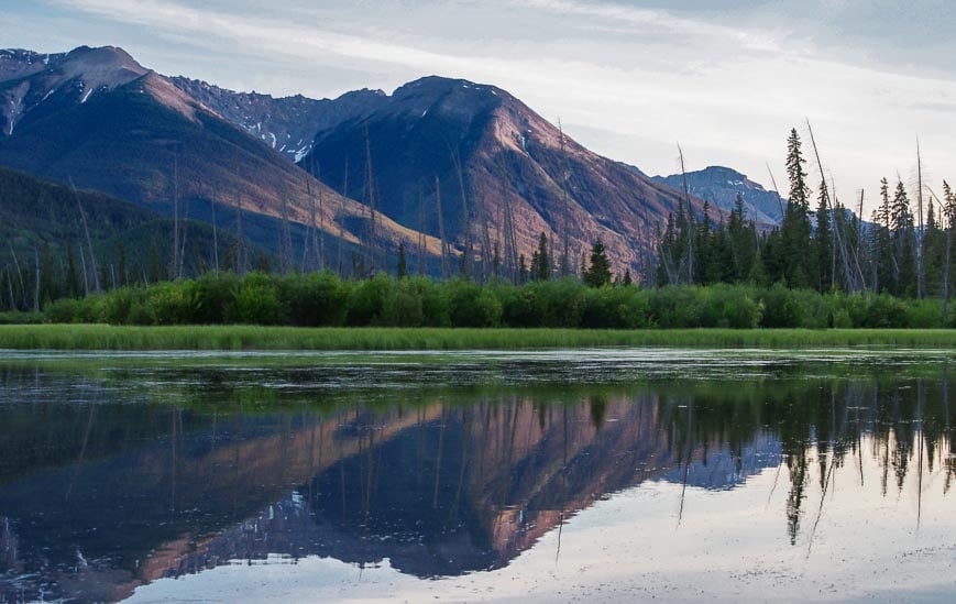 You'll easily be able to get pictures of the vermilion Lakes from Buffalo Mountain Lodge 