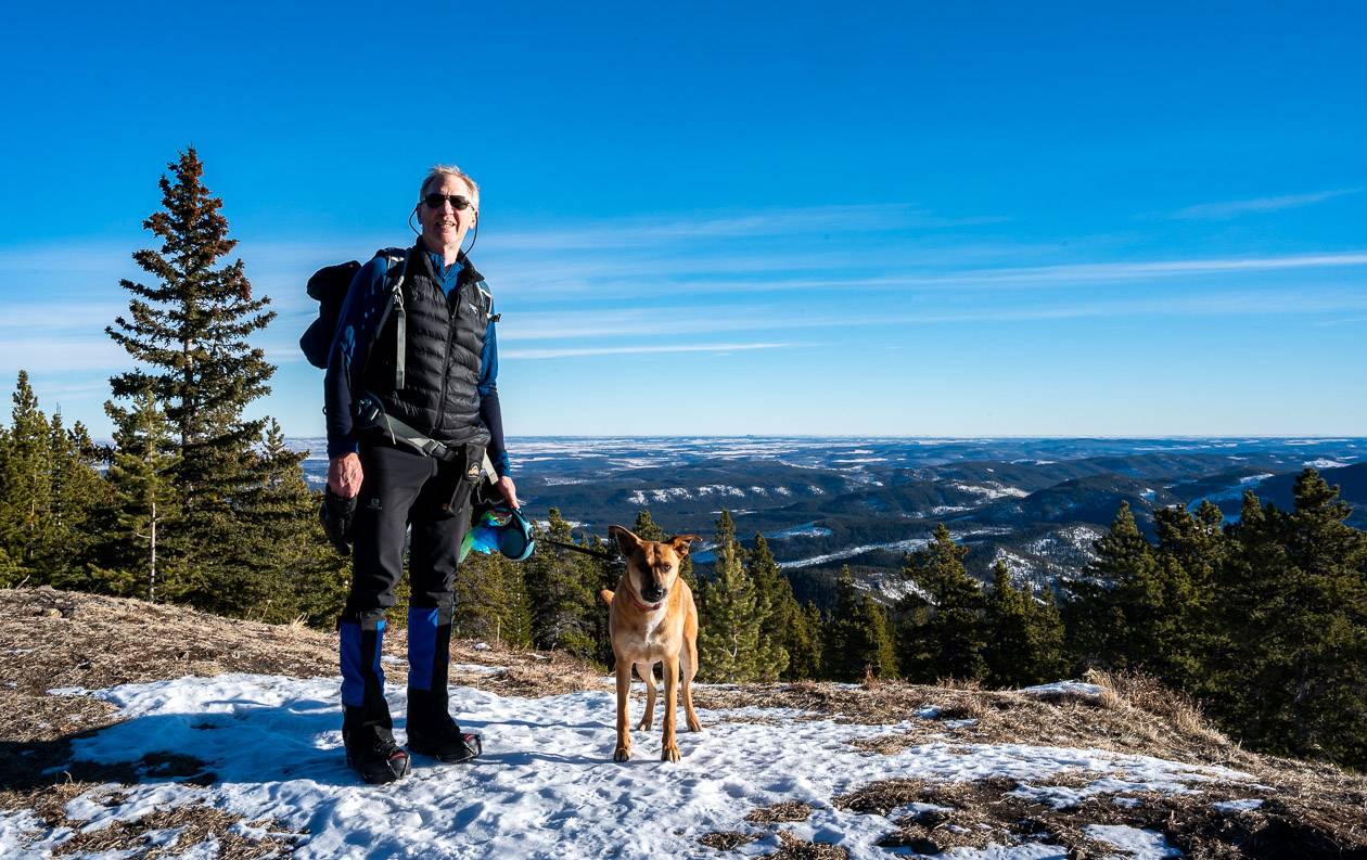 The Cox Hill hike on a bluebird day in winter