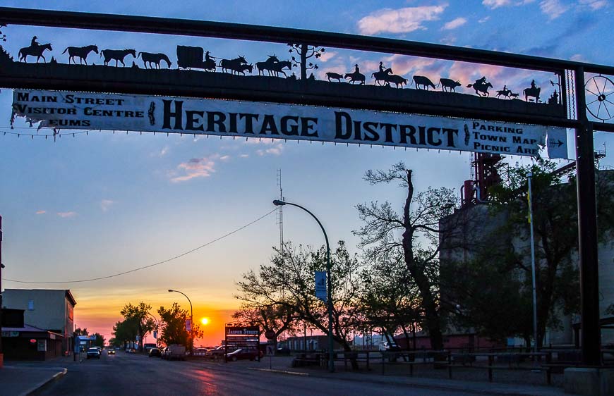 Entrance to the old town of Maple Creek Saskatchewan