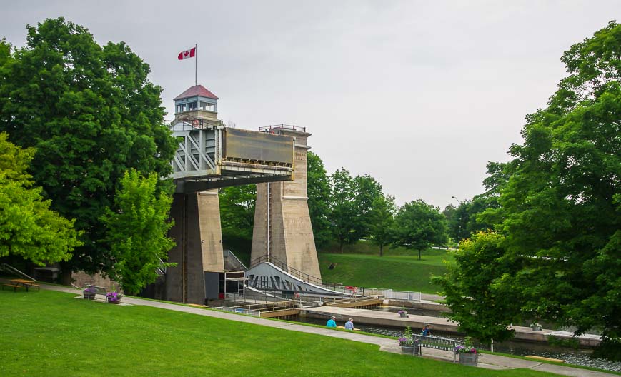 The largest hydraulic lock in the world - Lock 21 on the Trent Severn Waterway