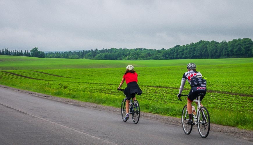 Cycling through beautiful farm country just outside of Peterborough