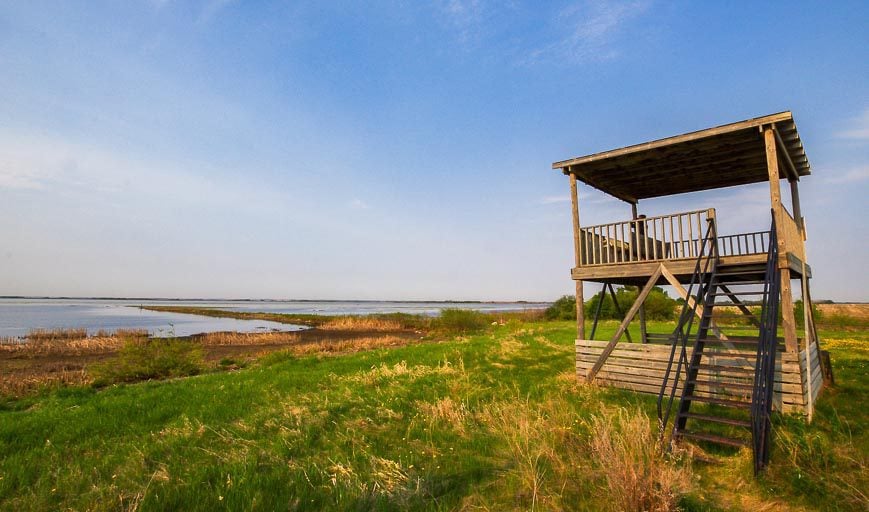 One of the bird blinds at the Quill Lakes