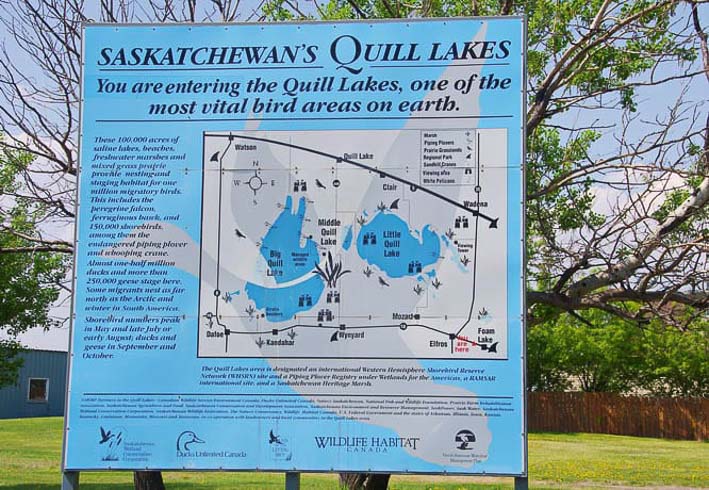 Map of Saskatchewan's Quill Lake area