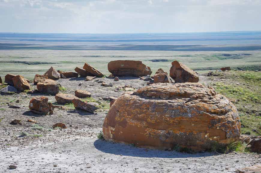 Flying saucer like rocks