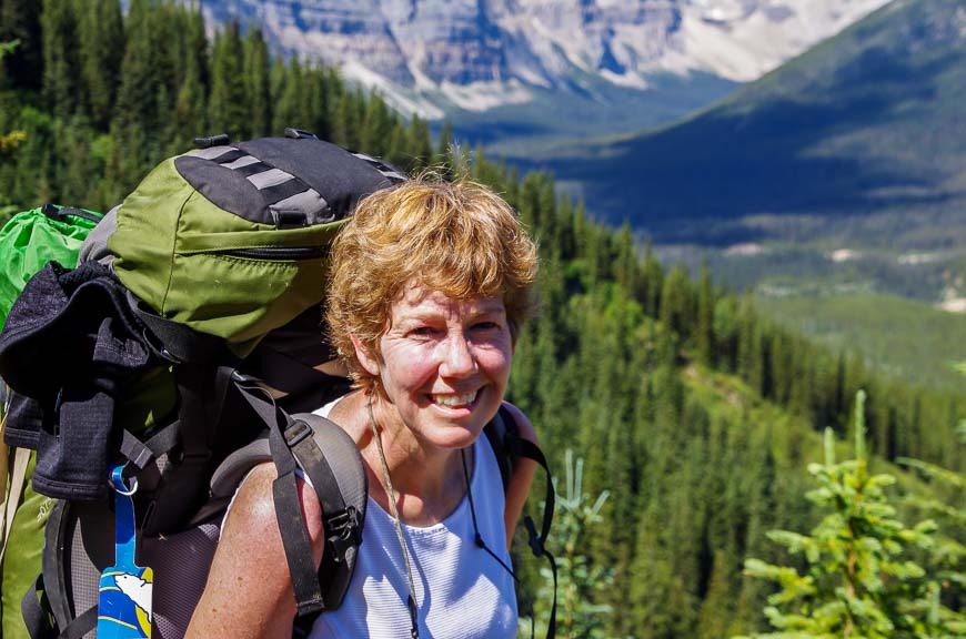 I'm smiling as I'm only 3 kms into the Egypt Lake hike