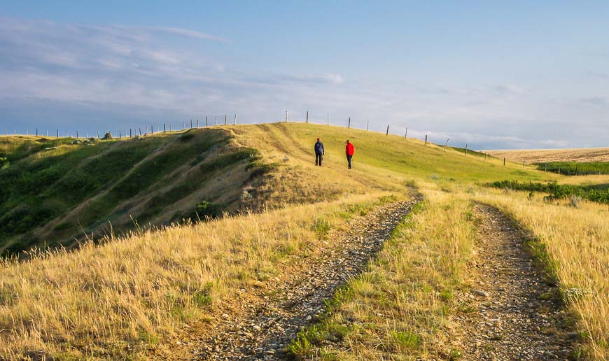 Follow the old road above Poverty Rock for a grand view of the Milk River