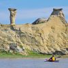 Paddling the Milk River near Writing-on-Stone Provincial Park
