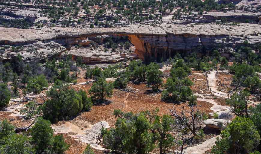 The Natural Bridges blend into the landscape