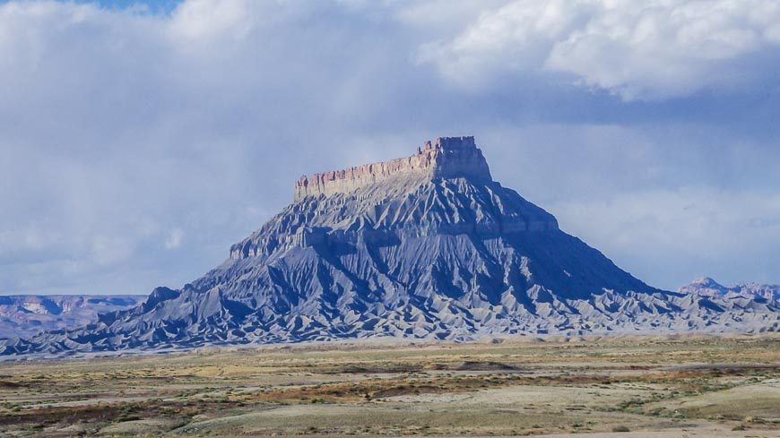 One of the first mountains you see to the north on Highway 24, just west of Hanksville