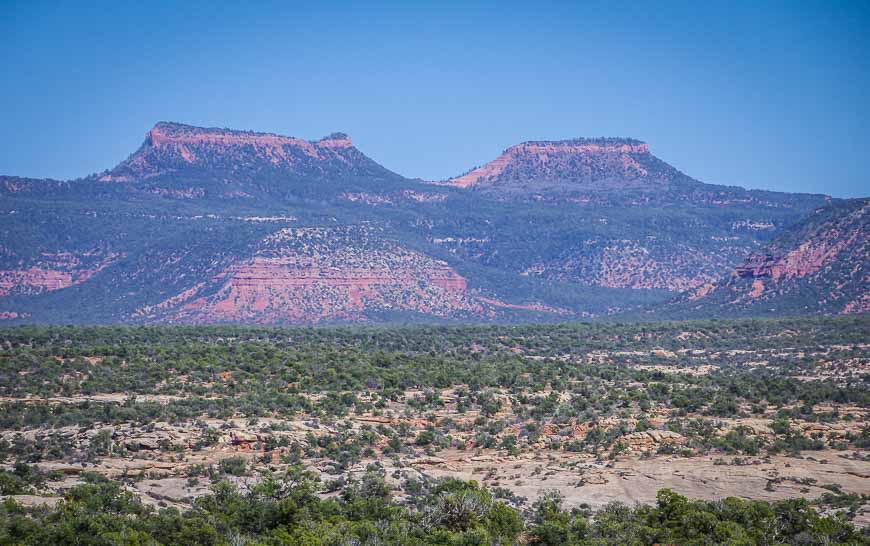 Two prominent buttes called The Bears Ears - an area that is sacred to many Native Americans