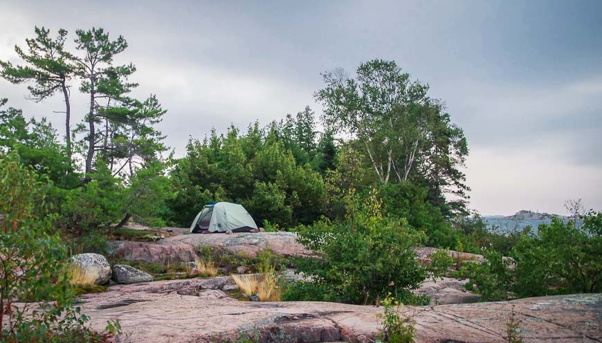 Camping on Georgian Bay on Pinch Island