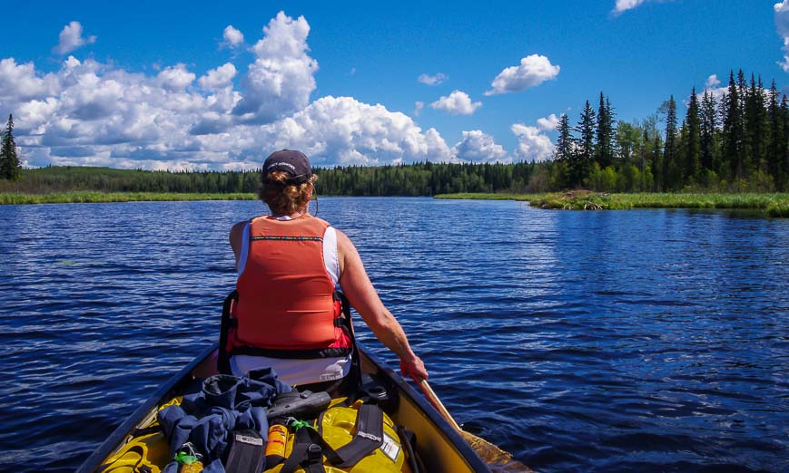 Particularly lovely canoeing in the quiet section of Jackson Lake