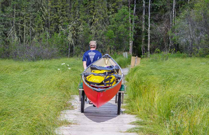 The final portage to the parking lot