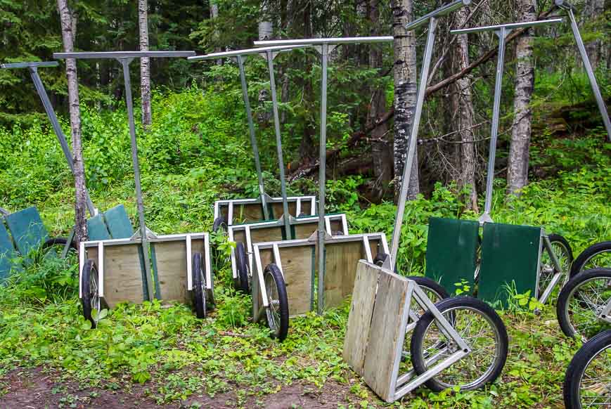 Canoe carts are available at the start and end of the portage into & out of Jackson Lake