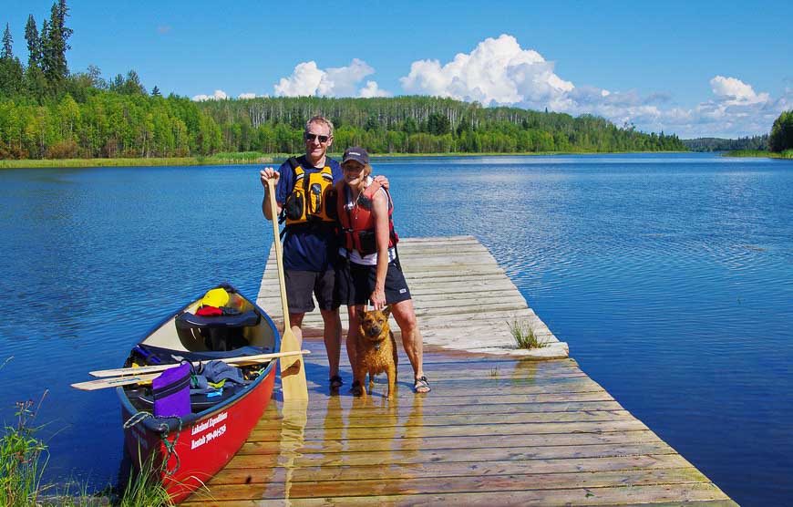 The dock at the portage on McGuffin Lake