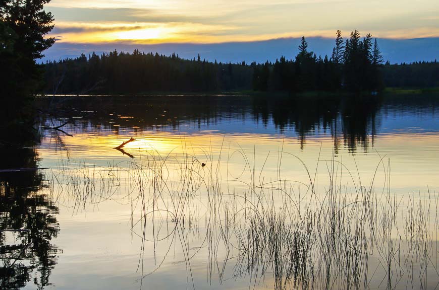 Gorgeous sunset on the backside of the campsite