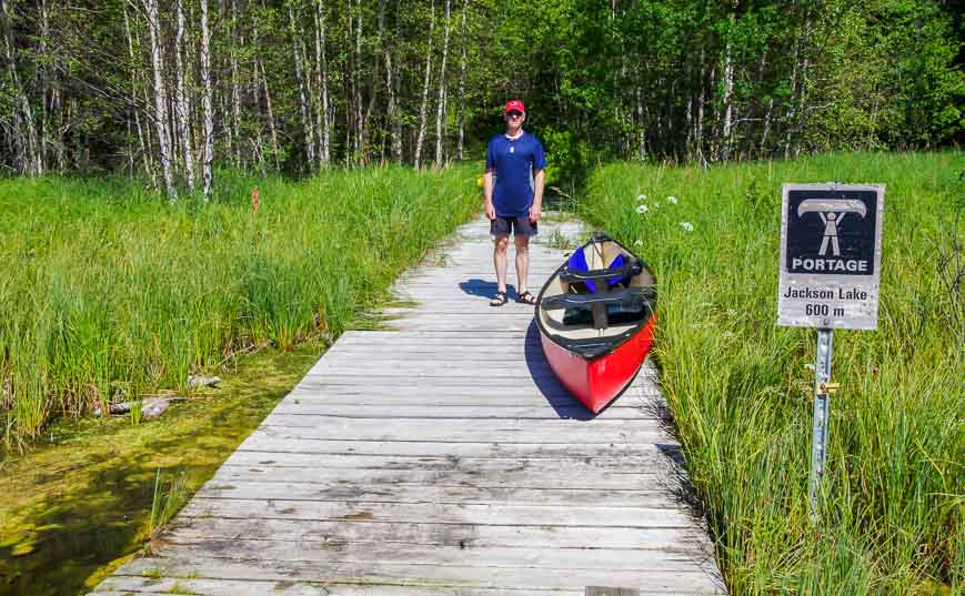 The portage from McGuffin Lake to Jackson Lake