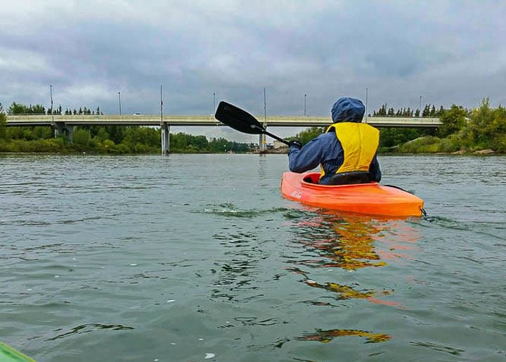 Kayaking on the Red Deer River