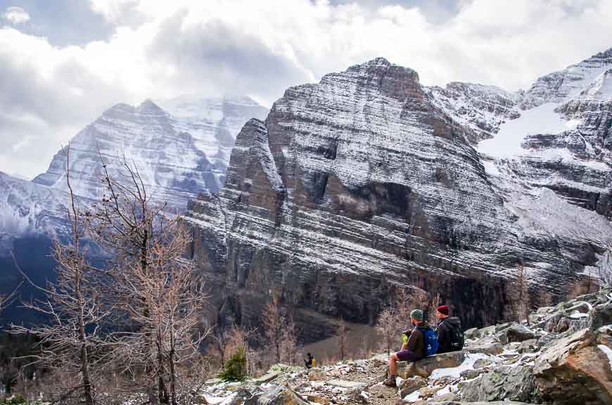 While catching your breath you can enjoy fabulous close-up mountain views