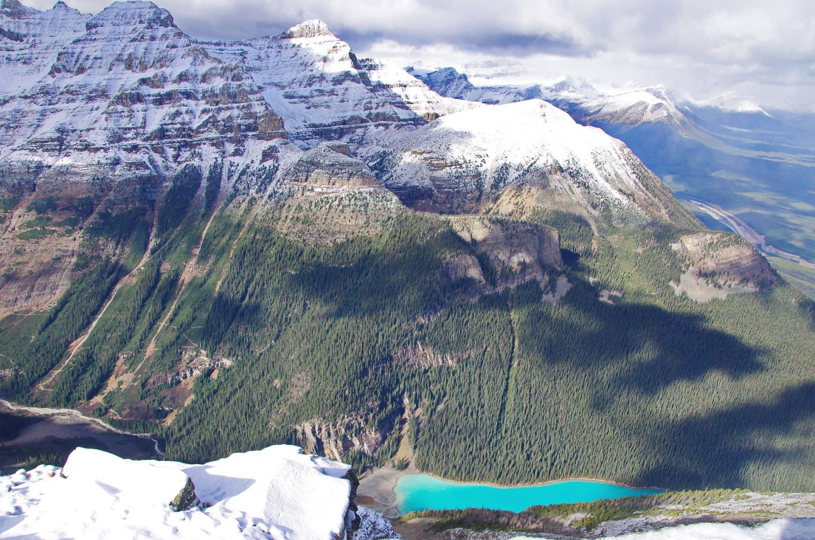 Lake Louise views from the top of Fairview Mountain