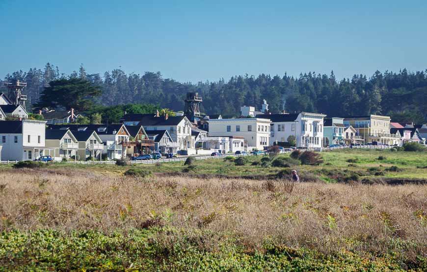 The village of Mendocino viewed from Mendocino Headlands State Park