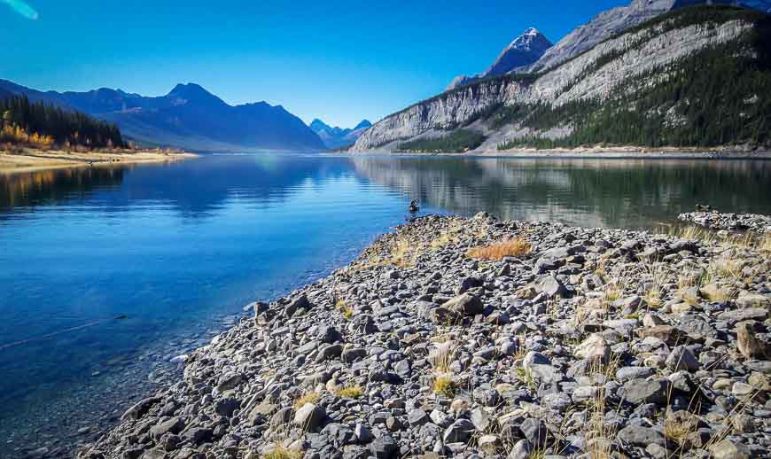 Go off trail down by the the Spray Lakes and find your own picnic spot