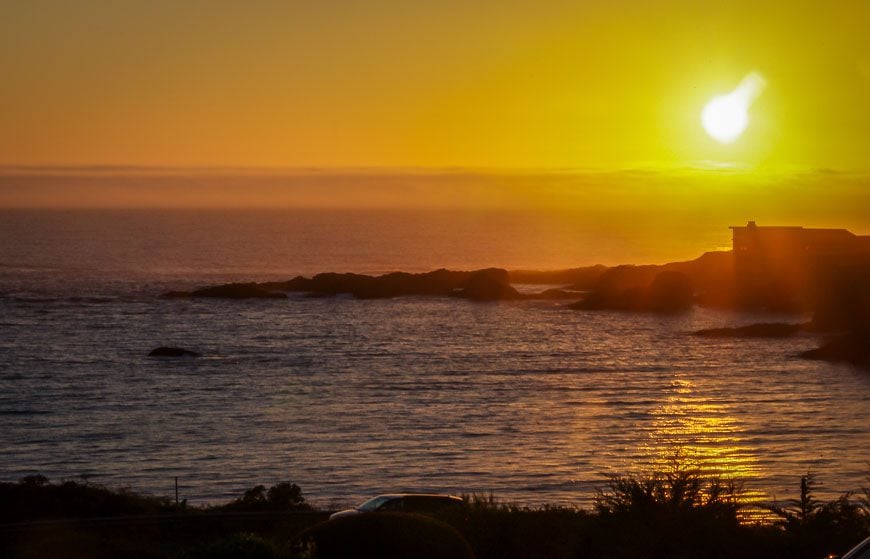 Sunset view from the Little River Inn