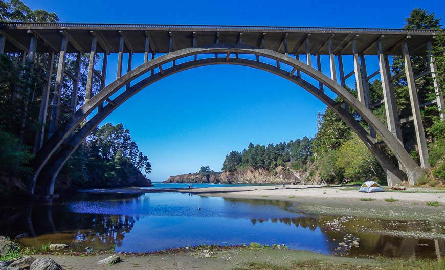 The Russian Gulch Bridge near Mendocino