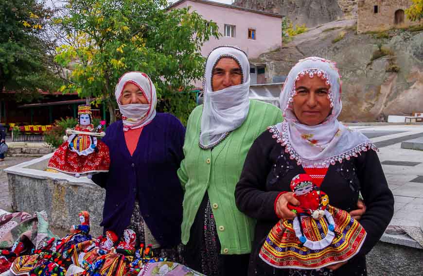 Turkish women in Cappidocia wearing more traditional clothing