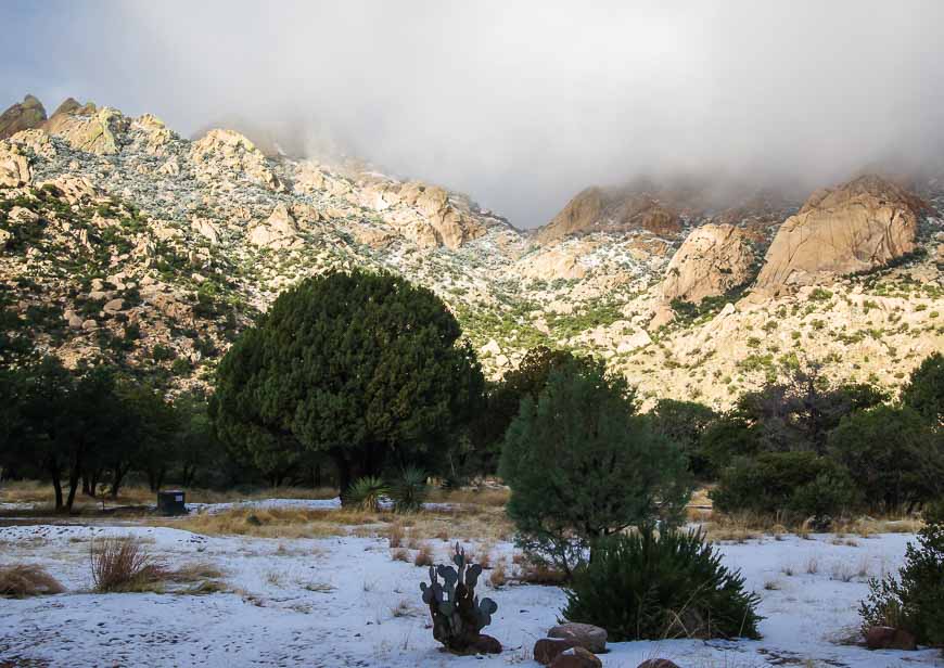 Looking out at the Dragoon Mountains in the Cochise Stronghold