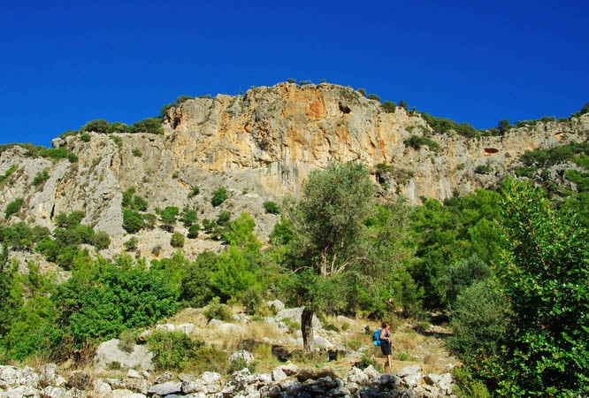 Beautiful section of cliffs on the Lycian Way