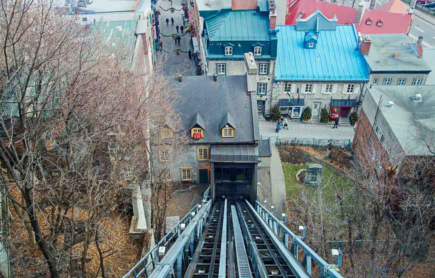 The view from Quebec City's funicular