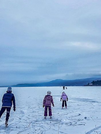 Skating the Whiteway in Invermere