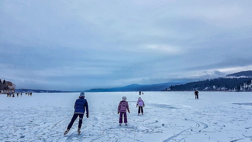 Skating the Whiteway in Invermere