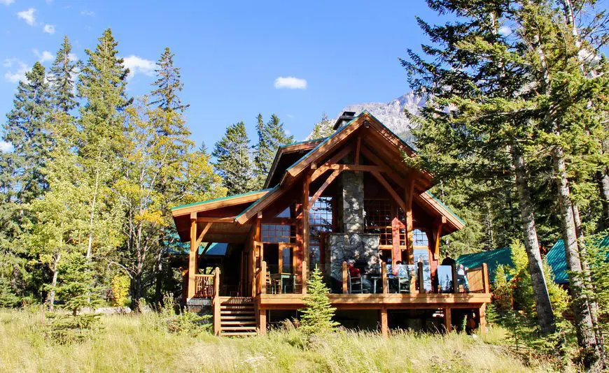 One of the beautiful cabins at Cathedral Mountain Lodge