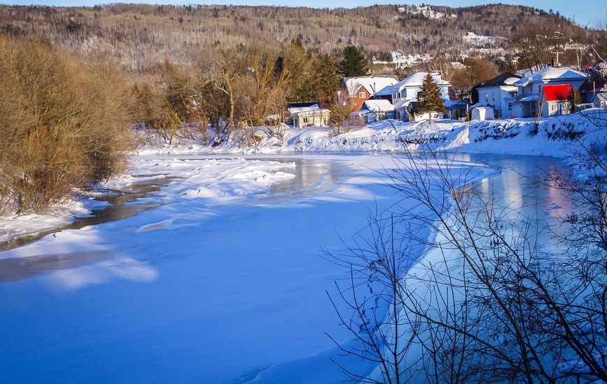 The river runs through the town