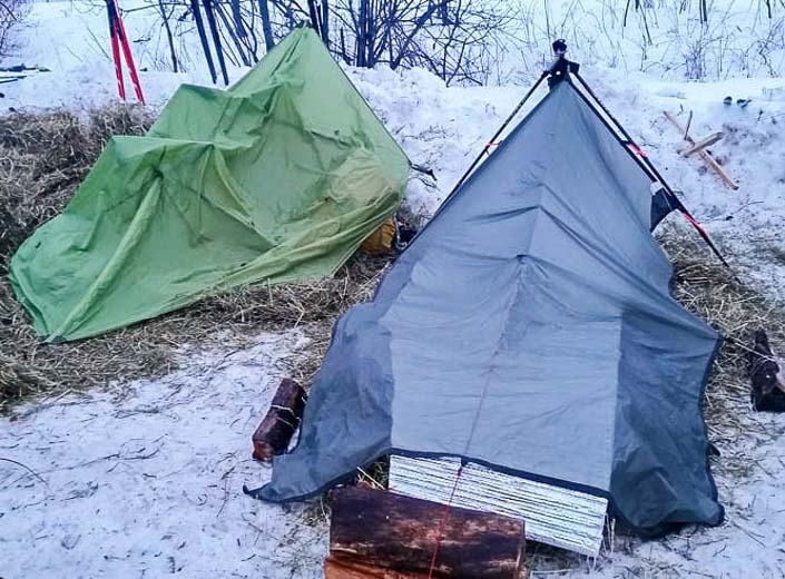 Some people bring tarps or super lightweight tents