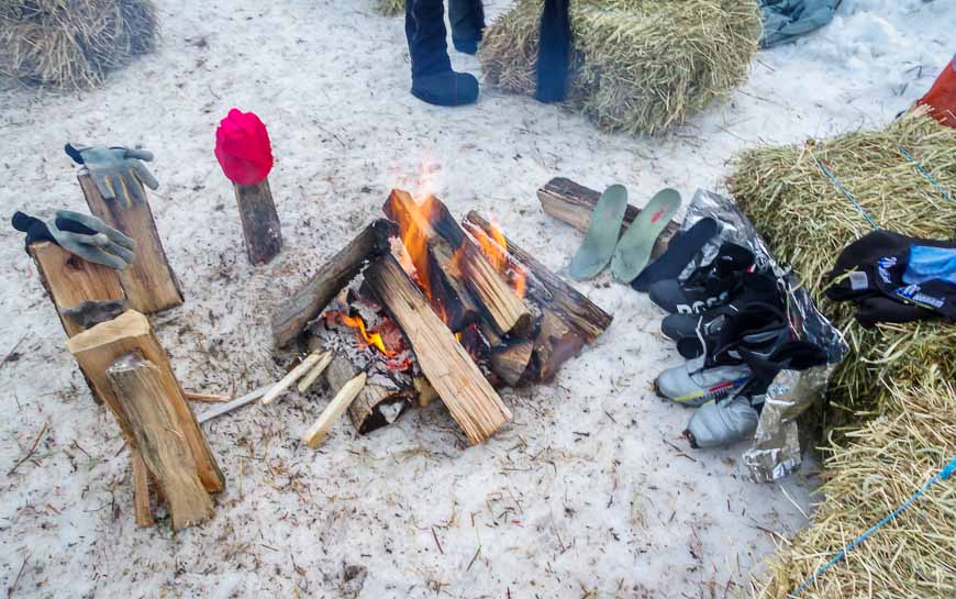 Don't forget the tinfoil - it helps reflect heat and dry boots