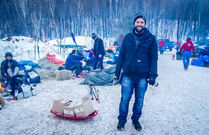 Probably the most popular man in Gold Camp this year; 1 beer/person was offered to commemorate the 50th anniversary - a surprise to all until they got to camp