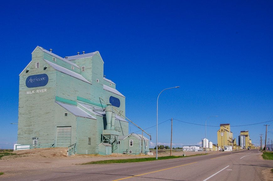 Grain elevator in Milk River, Alberta