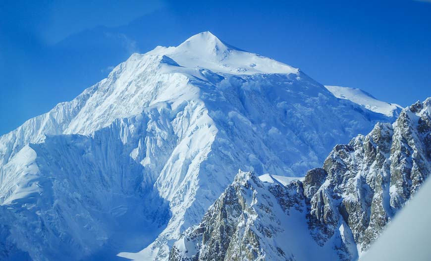 You feel like you can reach out and touch the mountain when you fly by in a small plane