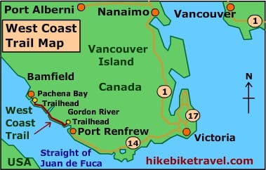 West coast hotsell trail time