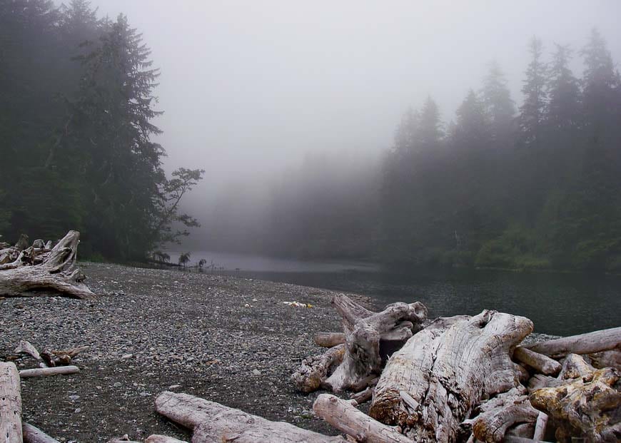 The campsite after Tsuiat Falls – Klanawa is far less busy