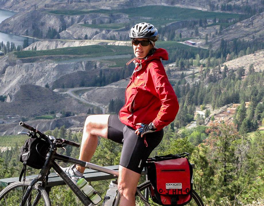 Note the hilly terrain as a backdrop for many of the south Okanagan bike rides