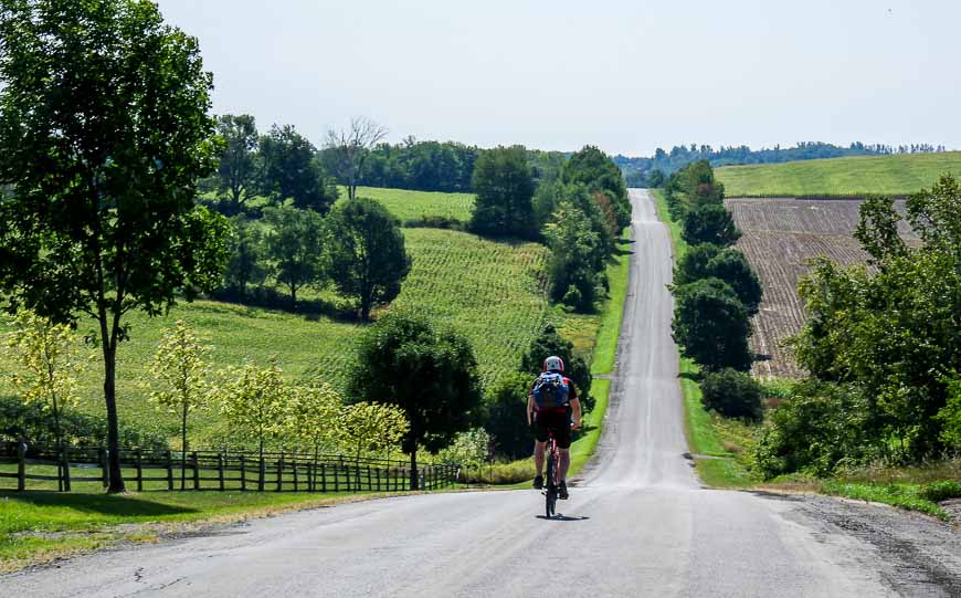 There were rolling hills on the Greenbelt portion of the loop