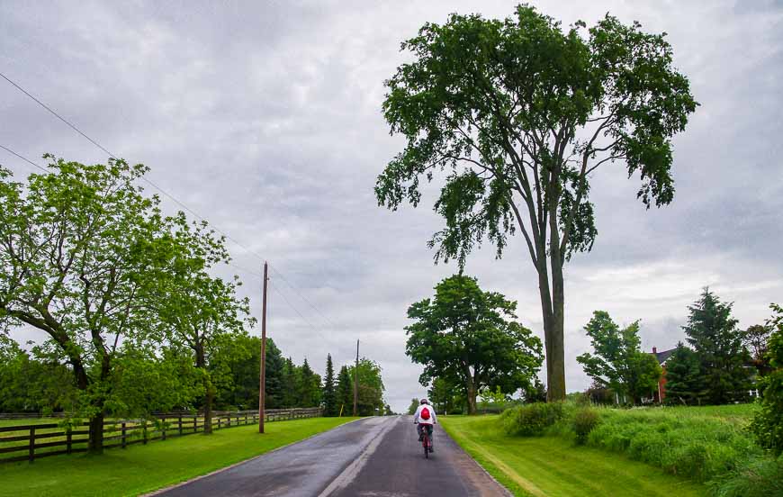 Biking the backroads near Peterborough