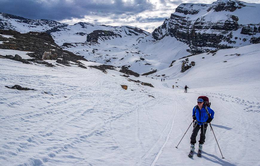 Really lovely skiing on the Wapta Traverse at the beginning of the day